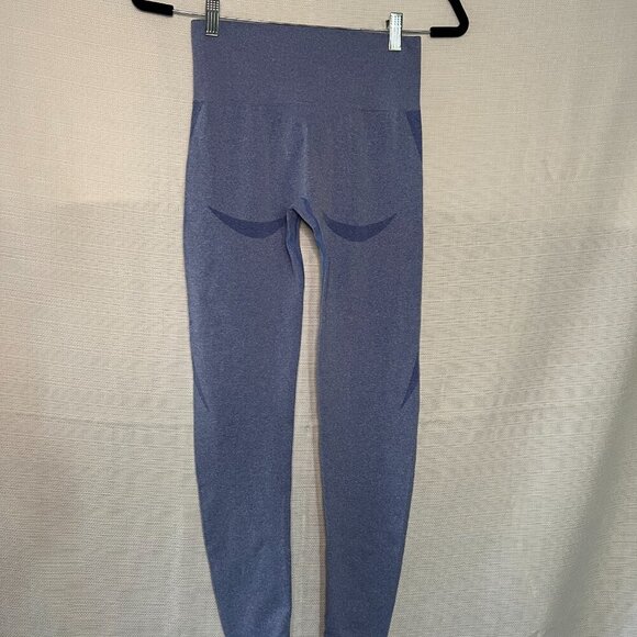 Super Cute Booty Control Leggings full length workout tight Blue Small - 0244 - Picture 4 of 5